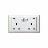 Taili Apex 13A 2 Gang DP Switched Socket with Neon